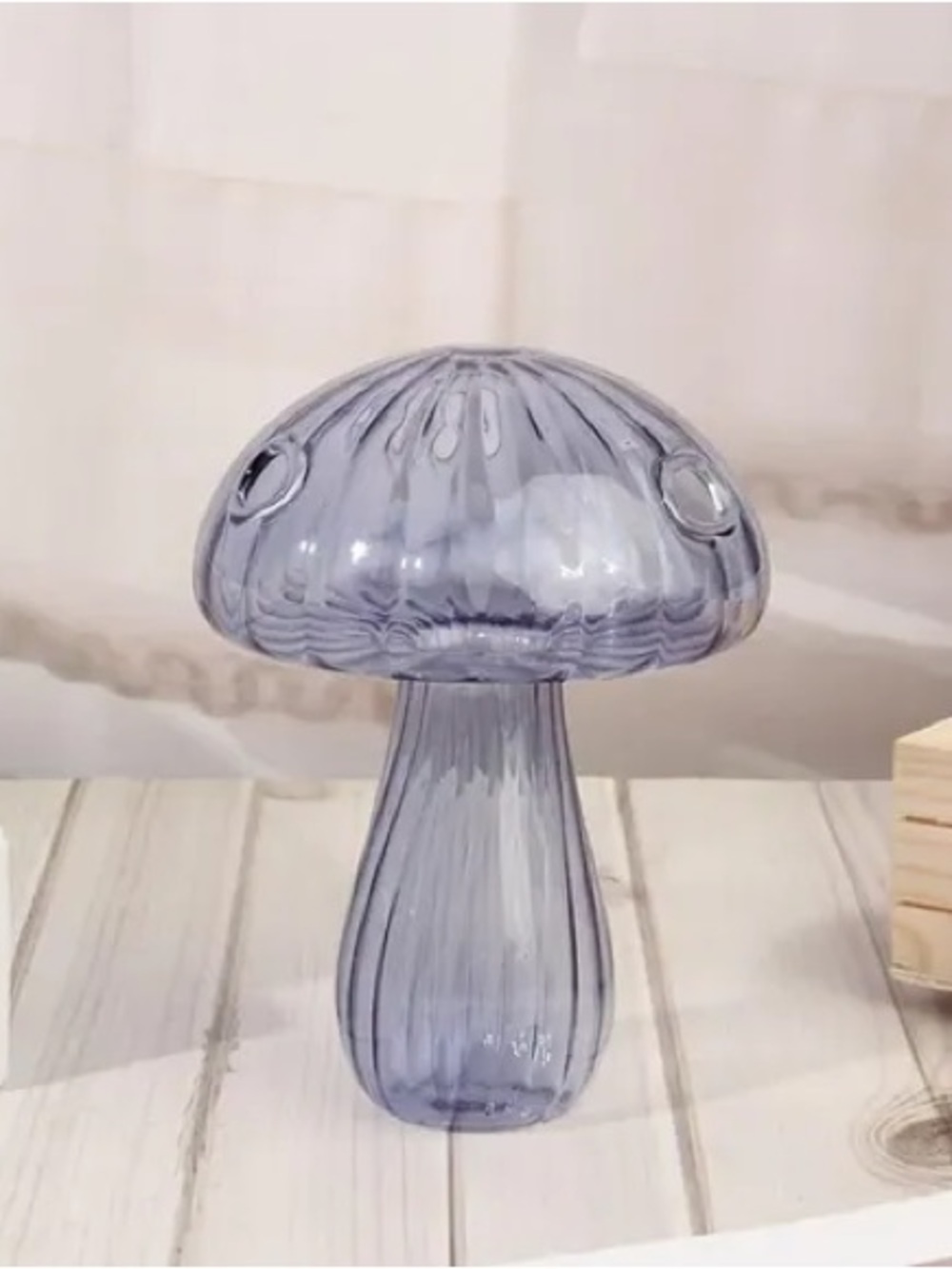 2 piece Glass Mushroom Vase
